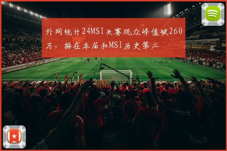 外网统计24MSI决赛观众峰值破260万，排在本届和MSI历史第二